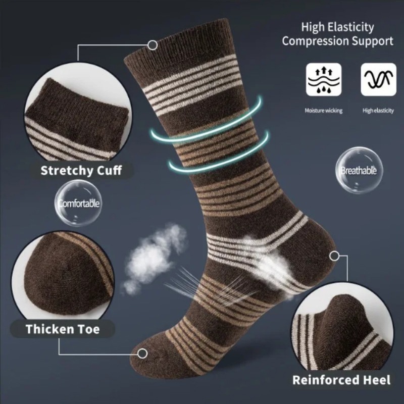 6 Pairs Vintage Brown Argyle S - Dress Sock Men recension och pris