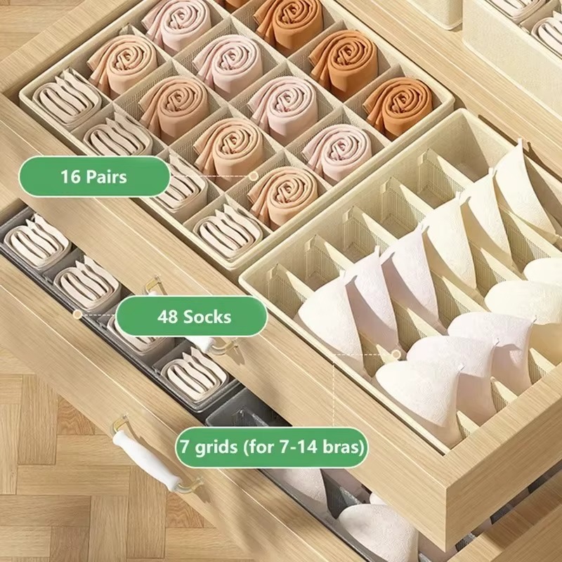 1-2Pcs Non-woven Fabric Underw - Sock Organizer Tray recension och pris