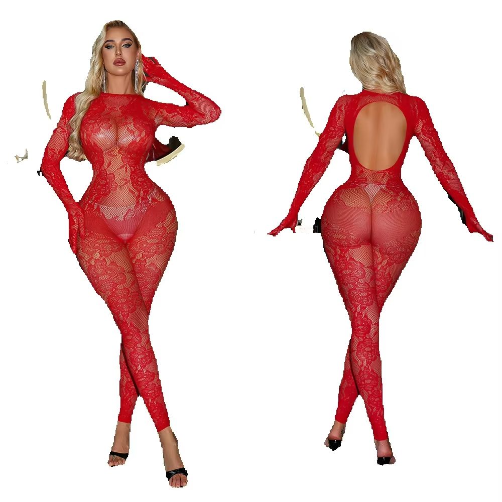 Women Sexy Lace Lingerie Backl - Fishnet Stocking Women recension och pris