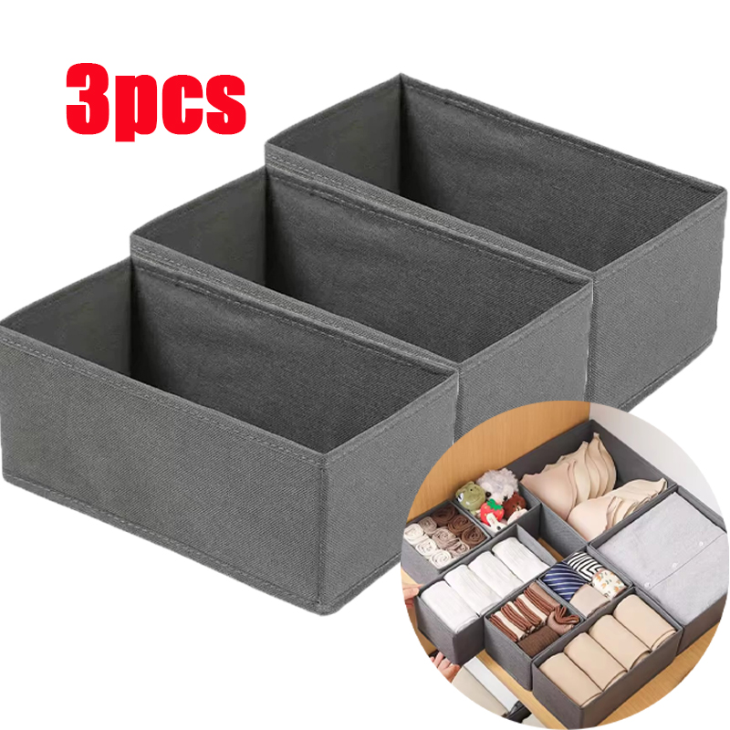 3PC Fabric Underwear Storage B - Sock Organizer Tray recension och pris