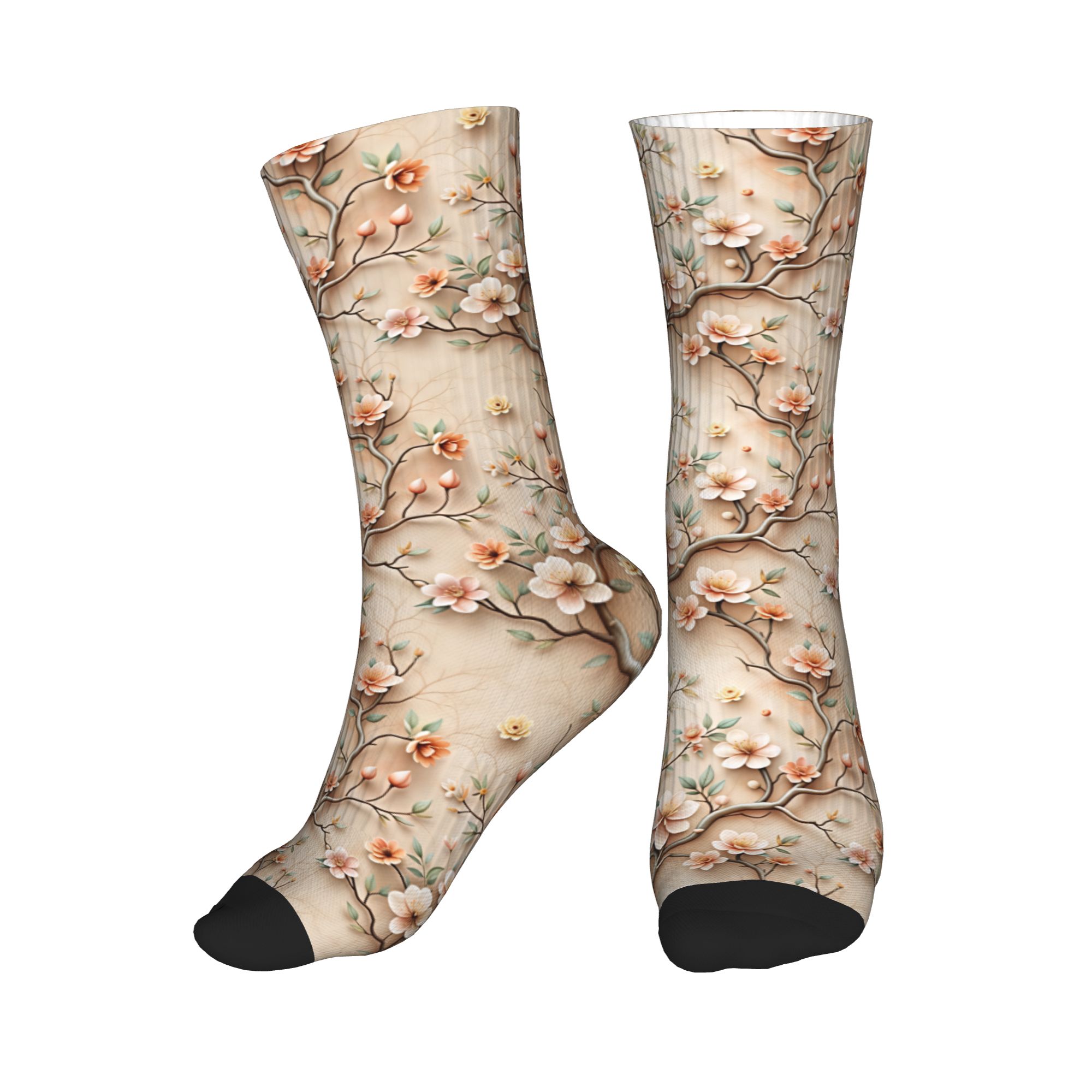 3D Clay Embossed Peach Magnoli - Dress Sock Men recension och pris