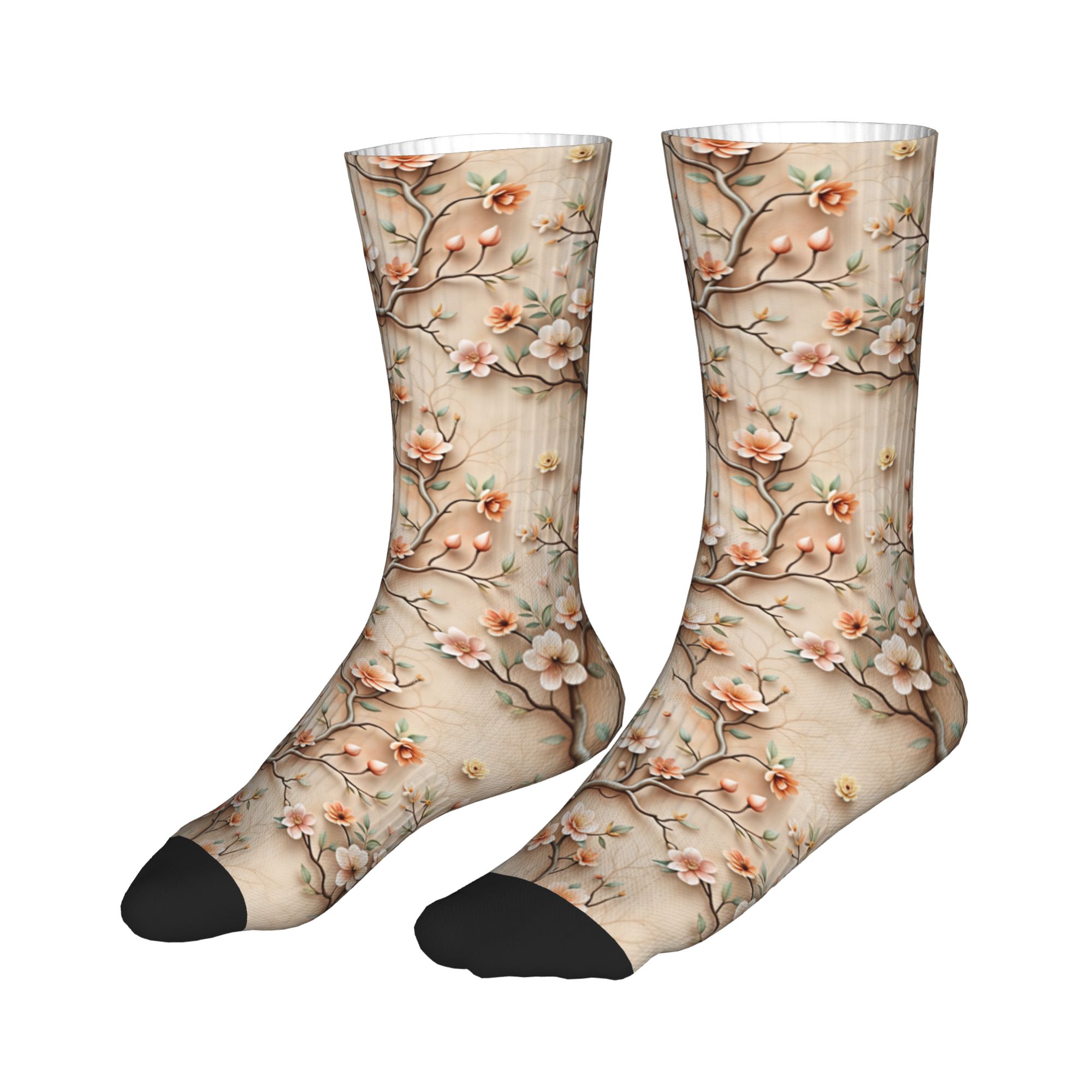 3D Clay Embossed Peach Magnoli - Dress Sock Men recension och pris