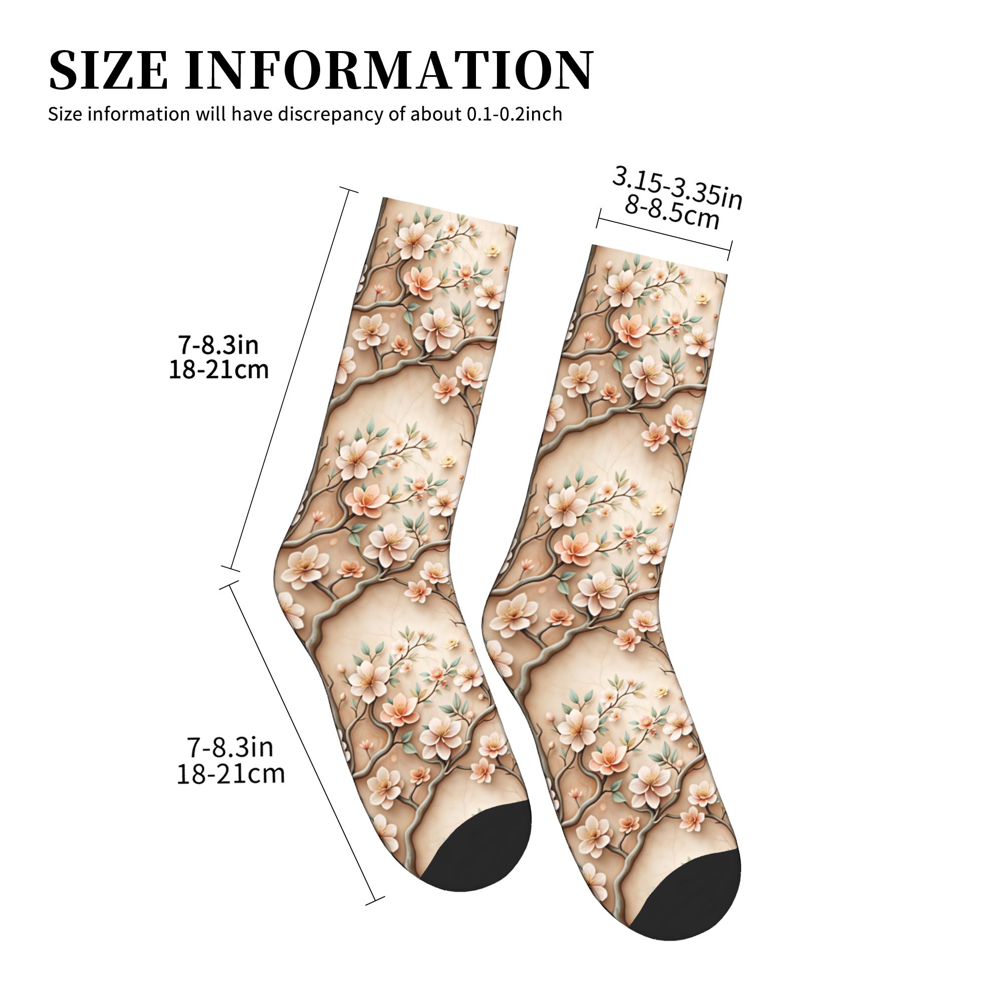 3D Clay Embossed Peach Magnoli - Dress Sock Men recension och pris