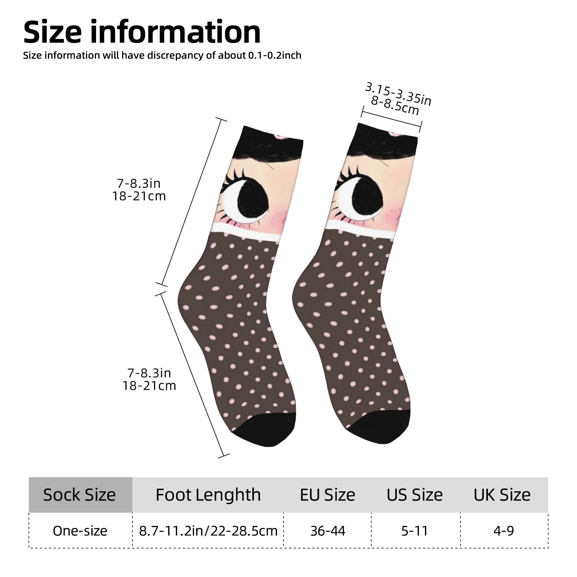 Custom Big Eyes Girl Comic Men - Dress Sock Men recension och pris