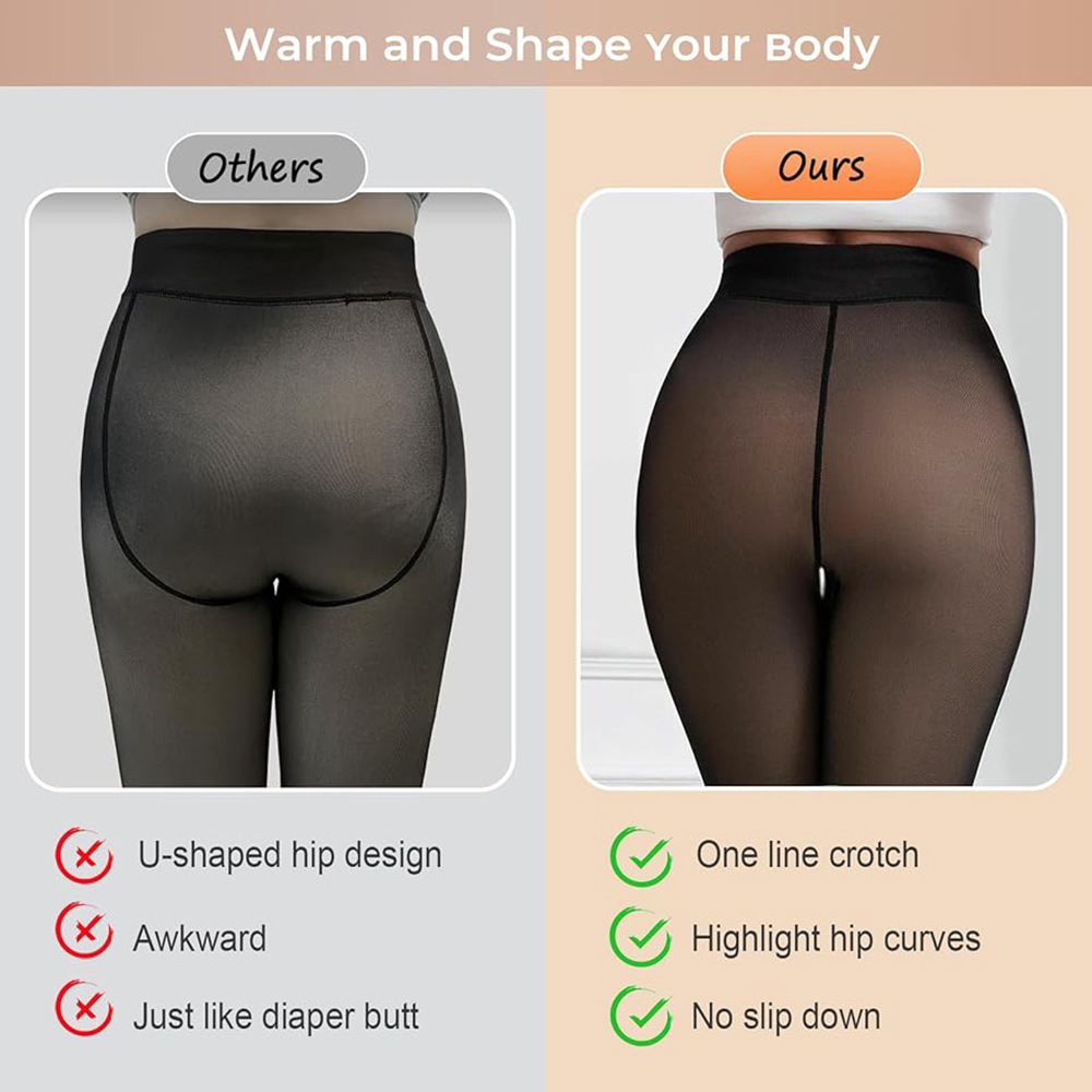 Thermal Fleece Lined Tights On - Tights Pantyhose Sheer recension och pris