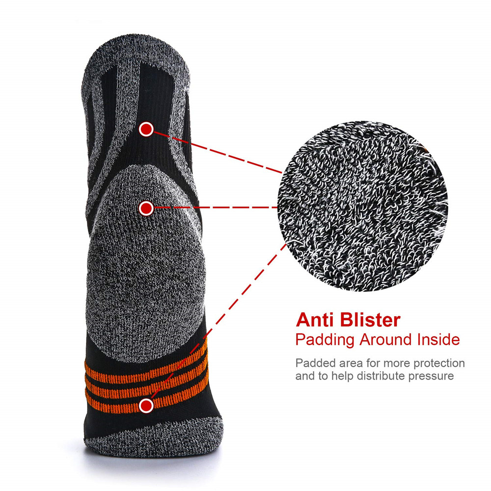 5 Pairs Socks Men Anti Blister - Wool Hiking Sock recension och pris